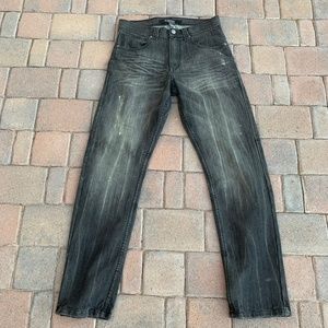 SP Collection Mens Black Jeans 34x36 Distress